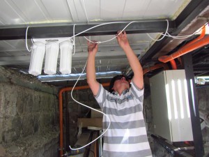 Installing an RO system for good water quality.